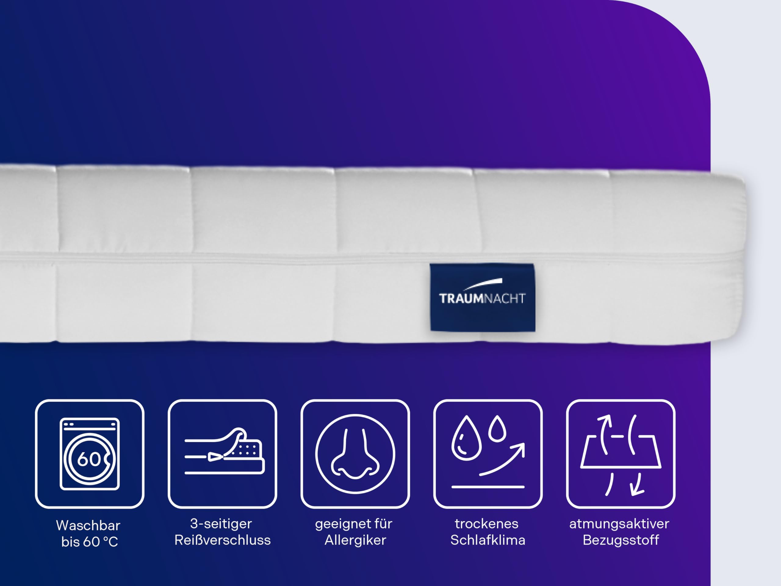 Traumnacht Basic 2 in 1 Duo Kaltschaummatratze orthopädisch 100x200 cm | H2/H3 | 7-Zonen ergonomisch | Öko-Tex Zertifiziert | 17 cm Höhe | Deutscher Qualitätsstandard
