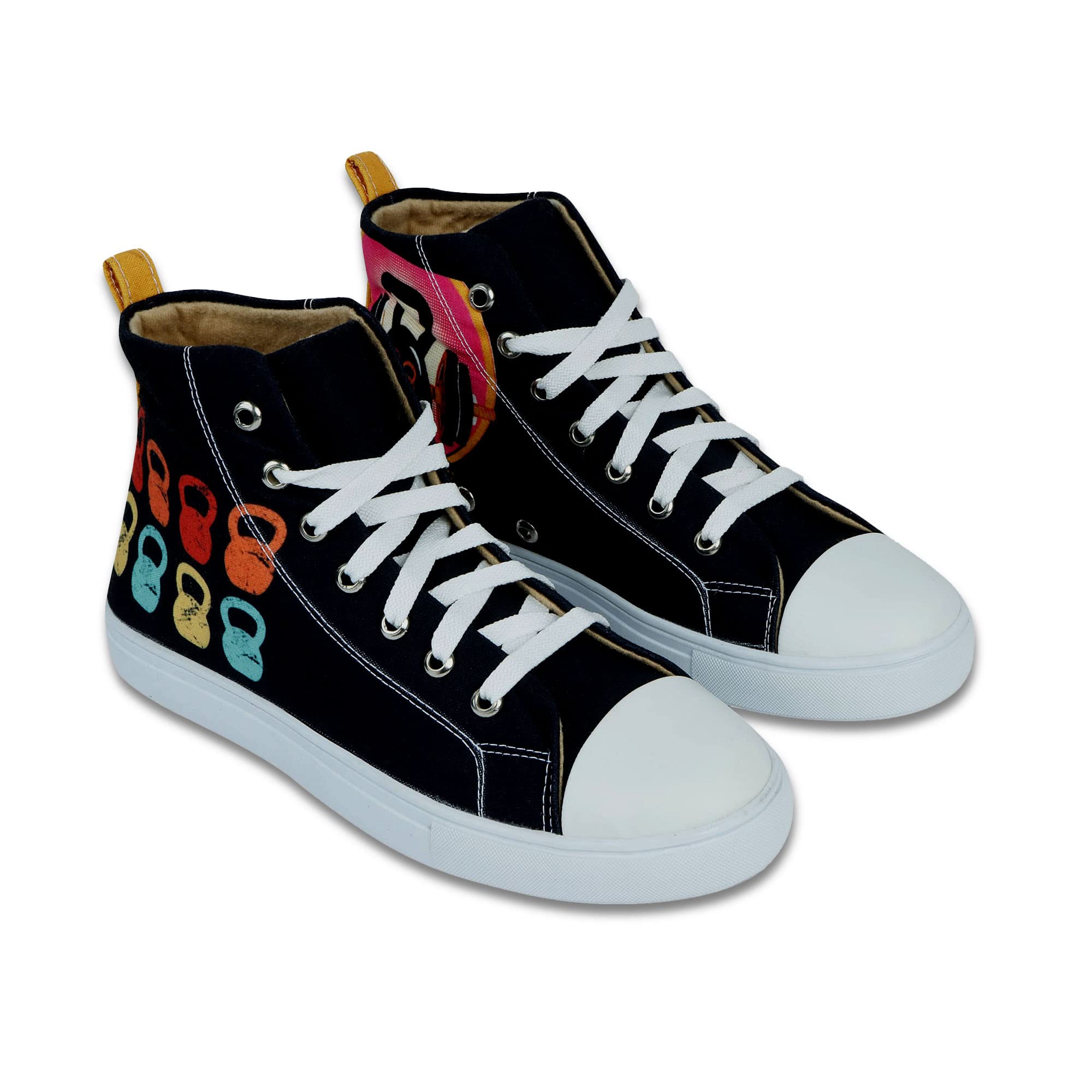 KOB SOOK ; WALK WITH JOY Mens Kettle Bell Artistic High Ankle Canvas Shoes - 7 UK (B0BWJT32W5) Amazon Price History, Amazon Price Tracker