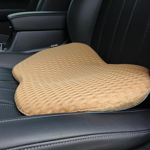 Cojín de espuma viscoelástica para asiento de automóvil, cojín para asiento del conductor para aliviar el dolor de coxis, soporte lumbar para