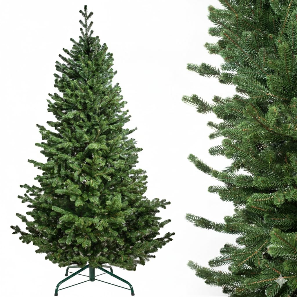 Evergreen Tree® Künstlicher Weihnachtsbaum 150 | 180 | 210 | 230 | 250 cm - Naturgetreue 100% Spritzguss Tannenbaum Künstlich, Made in EU Christmas Tree