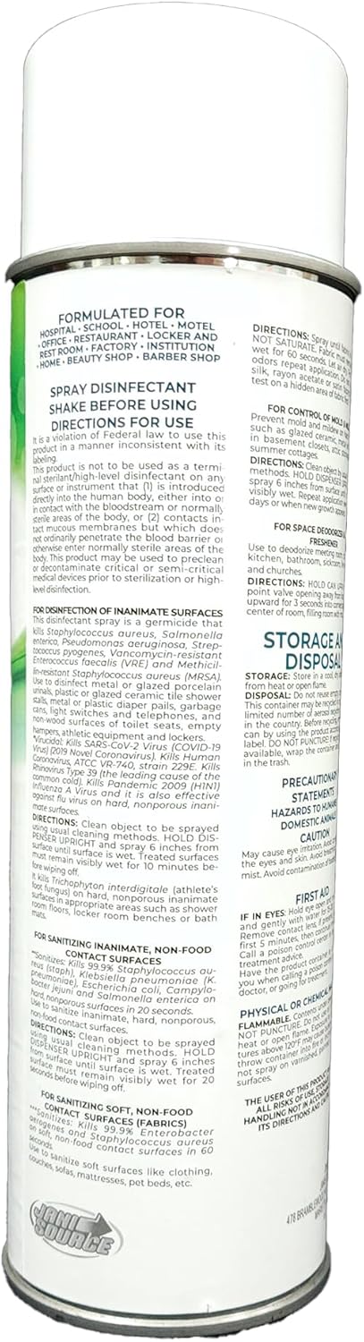 ViruScrub Disinfectant & Deodorizing Spray, Citrus Scent, Case of 12, EPA Registered…