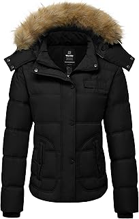 Wantdo Women's Hooded Winter Coat Thicken Quilted Puffer Jacket Warm Parka