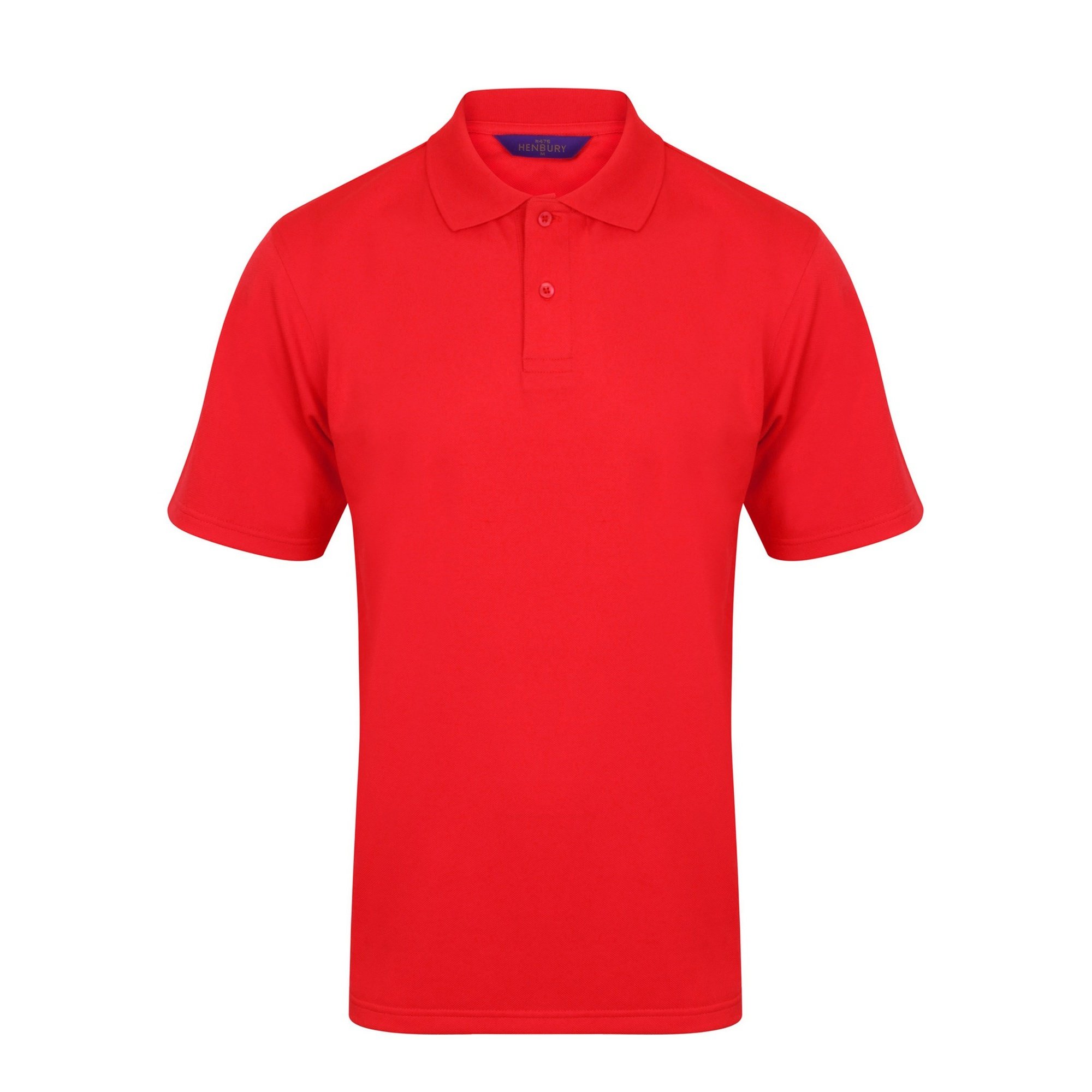 Henbury Mens Coolplus® Pique Polo Shirt (XL) (Red)