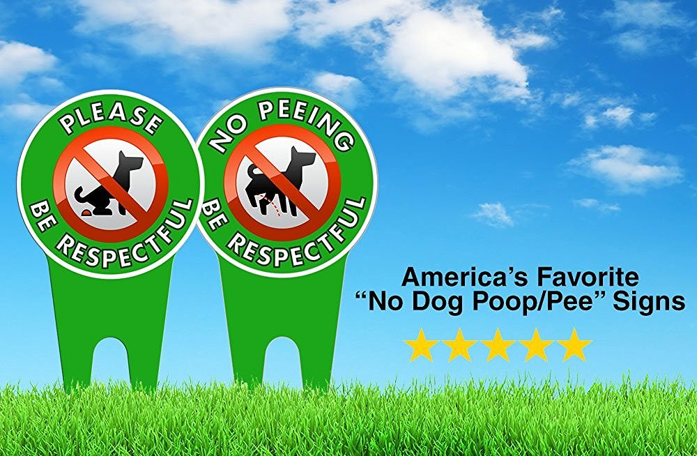 No Poop Dog Signs Stop Dogs From Pooping On Your Lawn Sign Politely