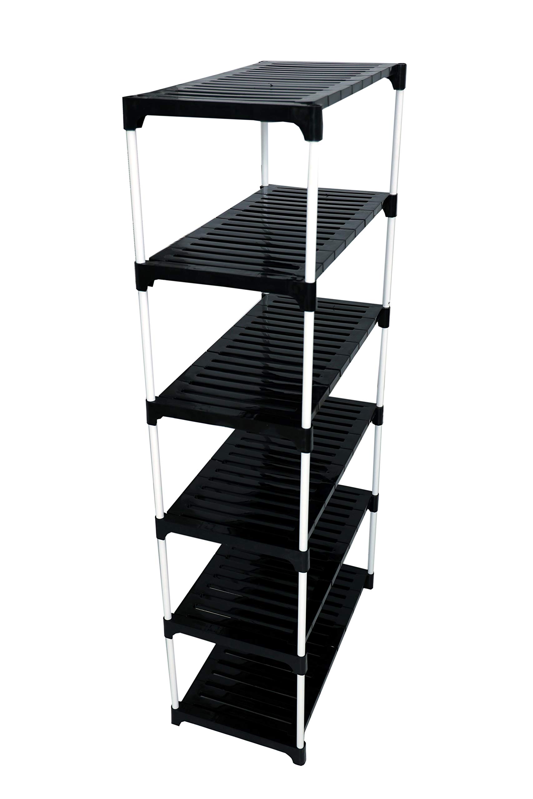 Dhani Creations Strong, Durable, Easy to Assemble Utility Foldable Multipurpose Shoe Rack for Home | Storage Rack for Footwear, Clothes, Book Rack Organizer 6 Shelves Shoe Stand