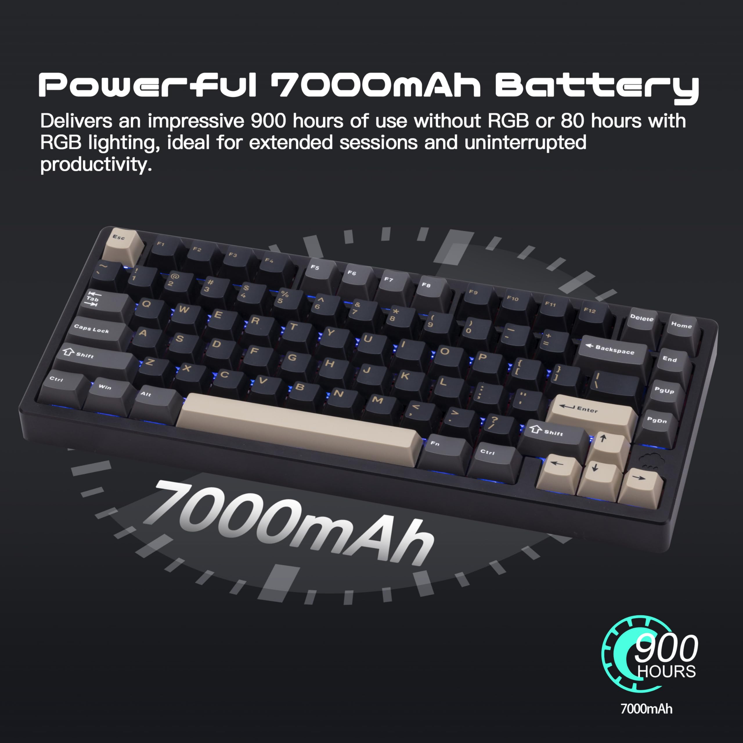 CutiePcs WOBKEY Rainy 75 Aluminum Cocoa Switch Mechanical Keyboard