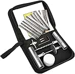 Tire Repair Kit, 24 Pcs Professional Heavy Duty Universal Emergency Flat Tire Repair Kit to Fix Punctures, for car Motorcycle, Truck, Golf Cart, ATV, Tractor, ARB, RV, SUV, Trailer etc.