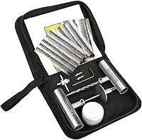 Kit de reparo de pneu, 24 peças de kit profissional de reparo de pneu plano universal de emergência para consertar furos, para carro, motocicleta, caminhão, carrinho de golfe, ATV, trator, ARB, RV