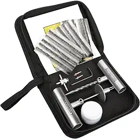 Kit de reparo de pneu, 24 peças de kit profissional de reparo de pneu plano universal de emergência para consertar furos, para carro, motocicleta, caminhão, carrinho de golfe, ATV, trator, ARB, RV