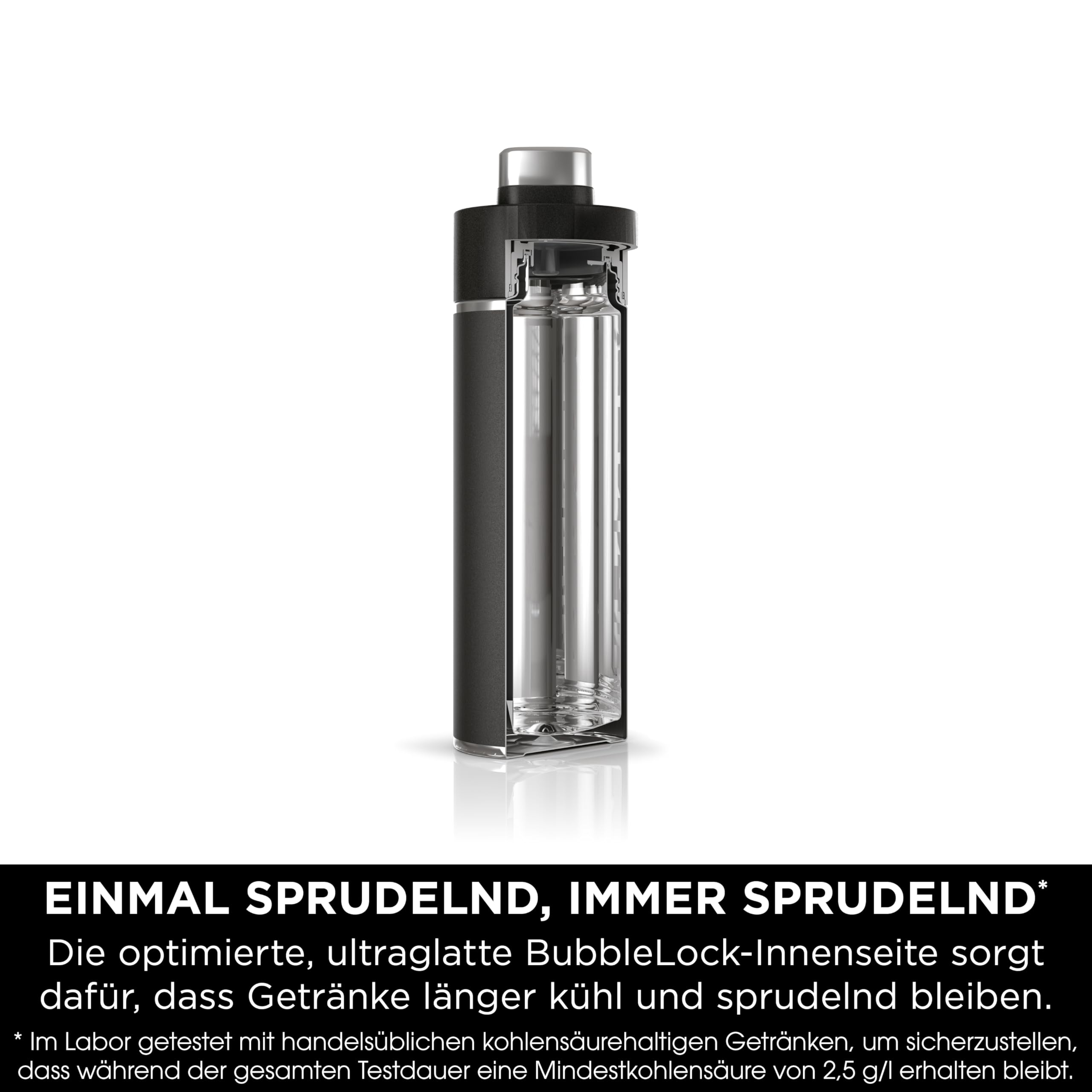 Ninja Thirsti Wasserflasche/Thermobecher to go, Schwarz, DW2401EUUKBK | 700ml, auslaufsicherer Deckel, für kohlensäurehaltige, heiße & kalte Getränke, dreifach isolierter Travel Mug