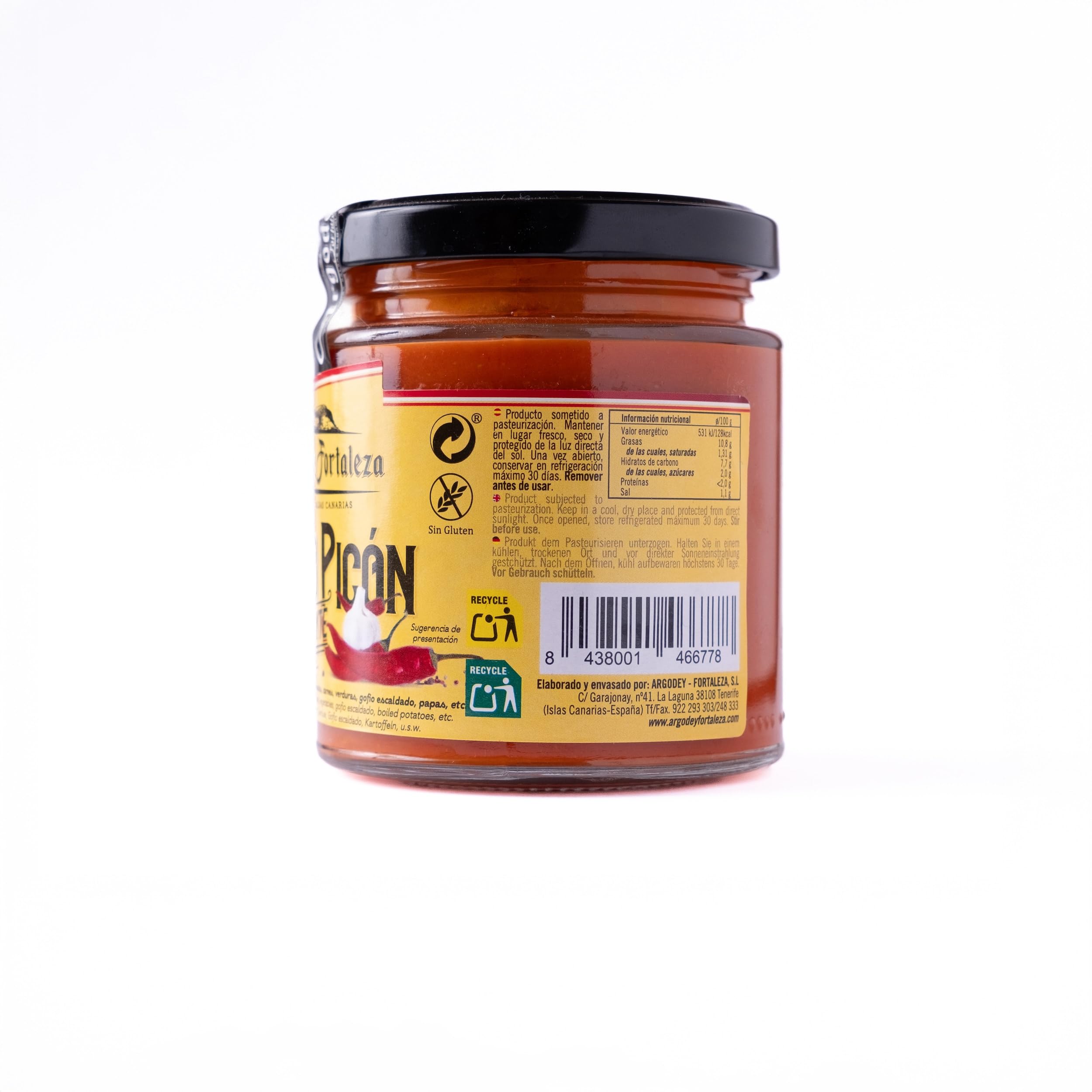 Argodey Fortaleza Mojo Picón Picante 200g - Autentica Salsa Canaria para Untar
