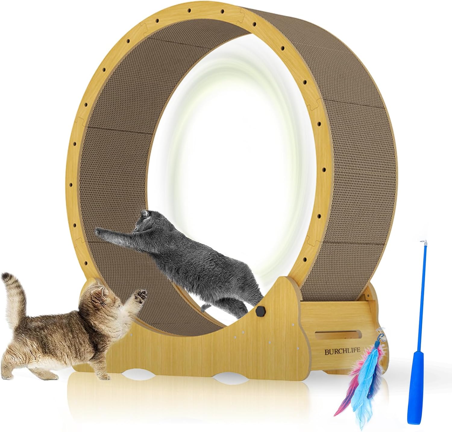 Exercise Wheel 45 Inch Treadmill for Indoor, Running with Scratching Post, Running Portable Suitable for Most for Weight Loss and Health