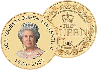 Moedas Memorial da Rainha Elizabeth - Sua Majestade Rainha Elizabeth II Lembrança - Moedas de colecionador não circuladas redondas, medalhas colecionáveis para lembranças da rainha Elizabeth, A/r