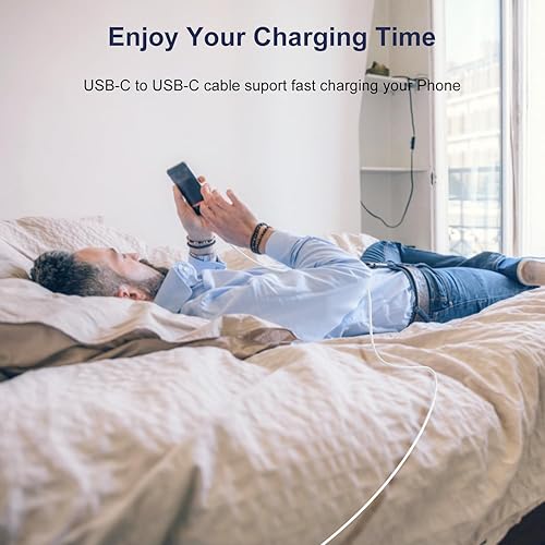 Miniatura 8 de Cable USB C a USB C para iPhone15ProMaxMini, paquete de 2 cables Usbc a Usbc de 60 W de 3 pies, tipo cable de carga para iPhone17iPhone16iPhone15Pro