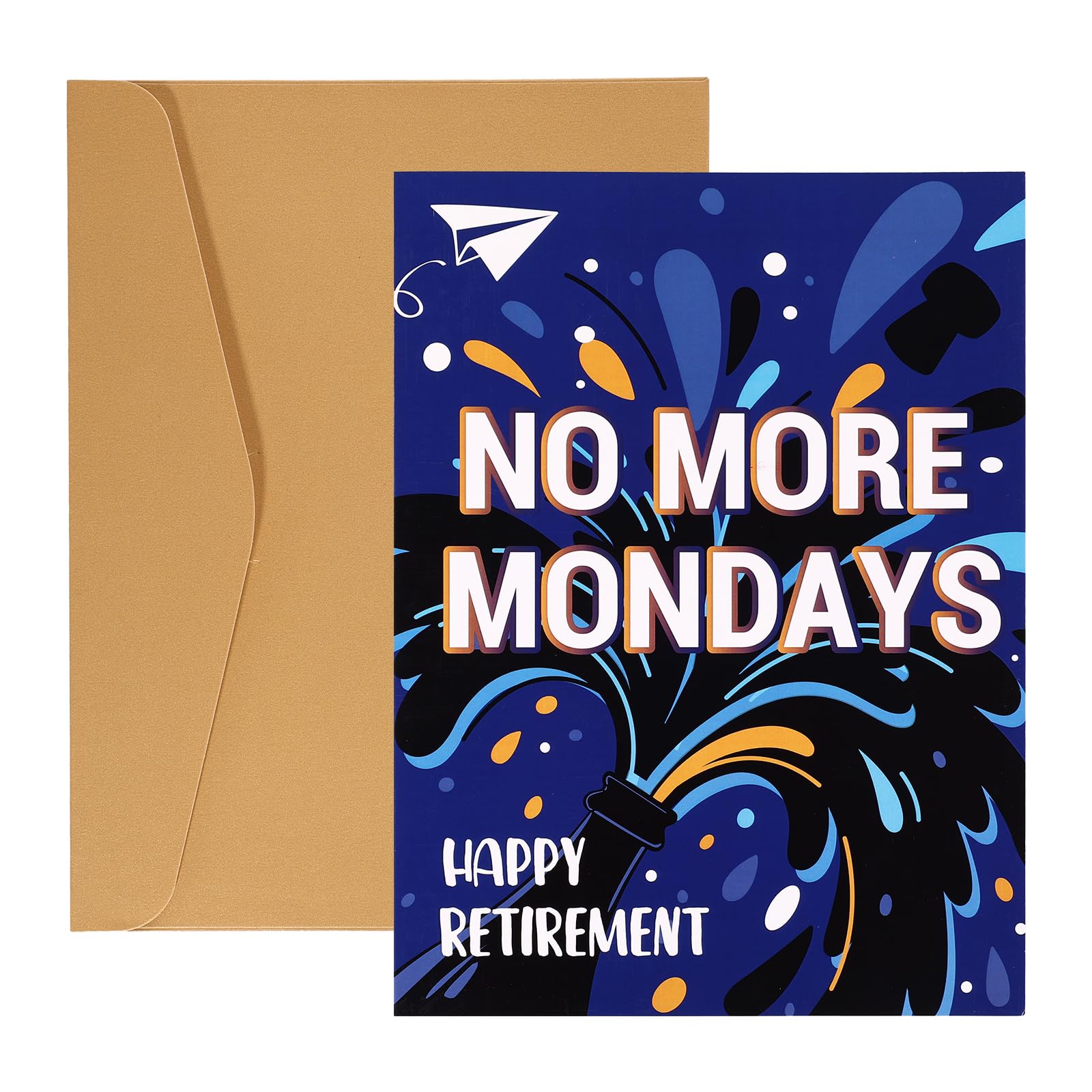 Retirement Card, 40x27cm/15.75x10.63in Large Funny Retirement Leaving Greeting Card with Envelop for Men Women Colleagues and Friends Heartwarming Retire Present