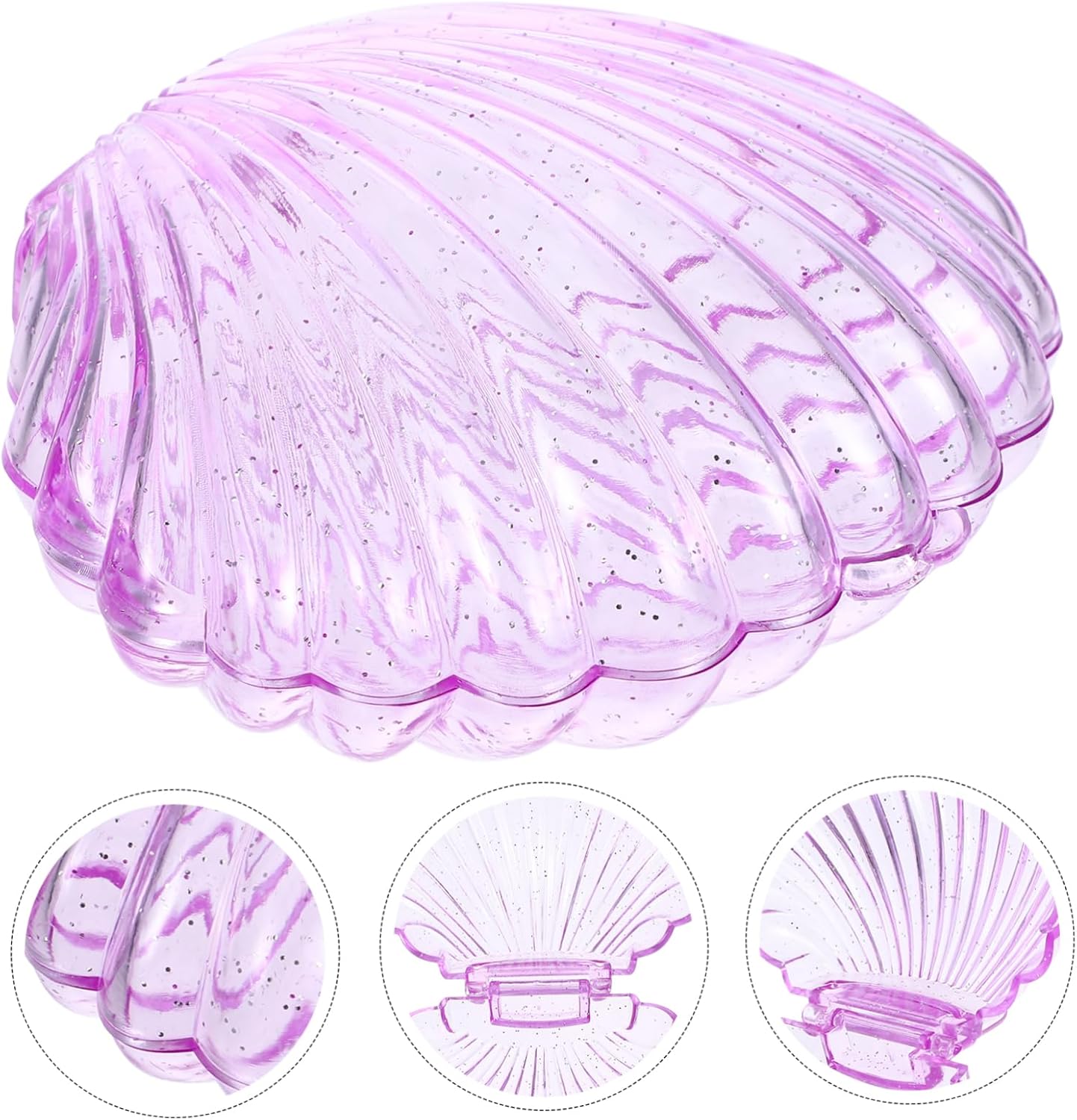 5pcs Sea Shell Candy Boxes Unique Party Favor Containers for Weddings Birthdays and Special Events Stylish Plastic Treat Holders for Candies and Jewelry Storage