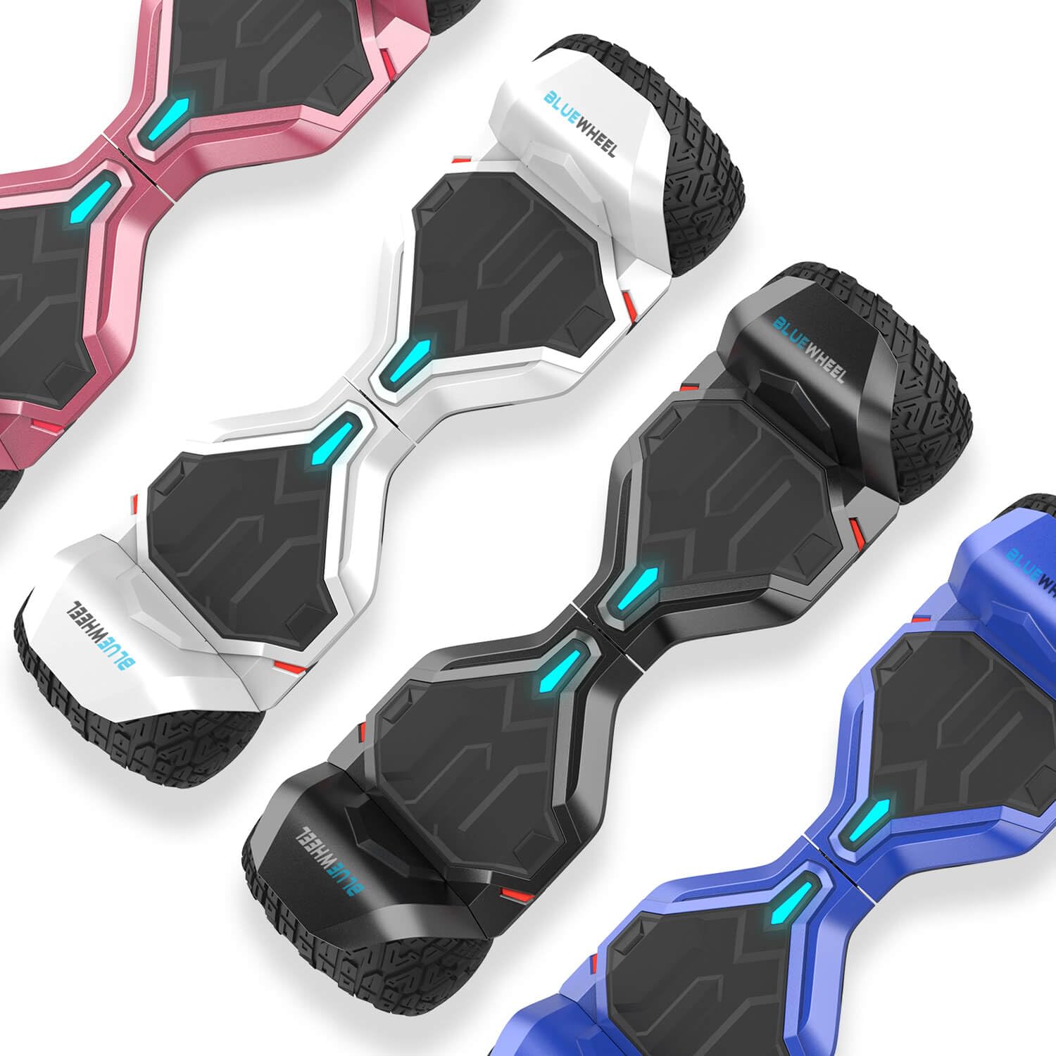Bluewheel HX510 Premium 8.5“ Hoverboard Offroad SUV; Deutsche Qualitäts Marke; Kinder Sicherheitsmodus & App - Bluetooth; Starker Dual Motor; Aluminium Case Elektro Skateboard Self Balance Scooter