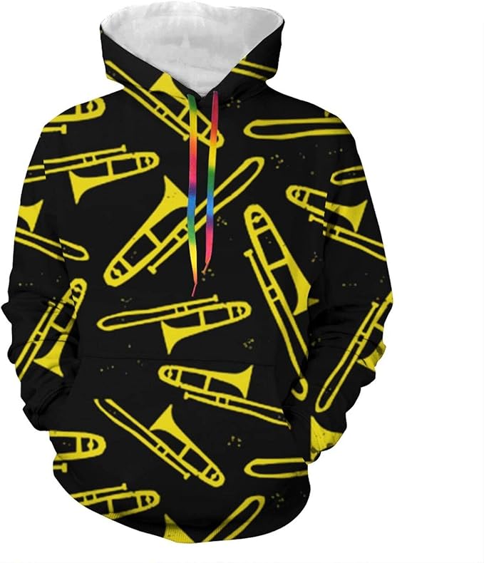 Zordalating Trombone Men's Women's Hoodie Sweatshirt Hooded