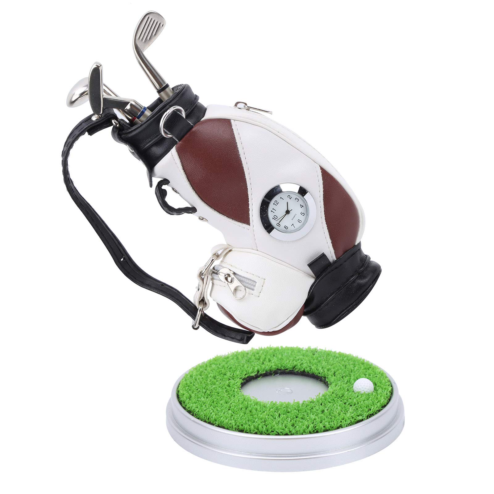 HERCHR Set Penne da Golf, portapenne per Sacca da Golf in Lega di Zinco 3 Penne a Sfera con Base per scrivania da Ufficio per Golfisti, Calze Imbottite, Gadget Antistress