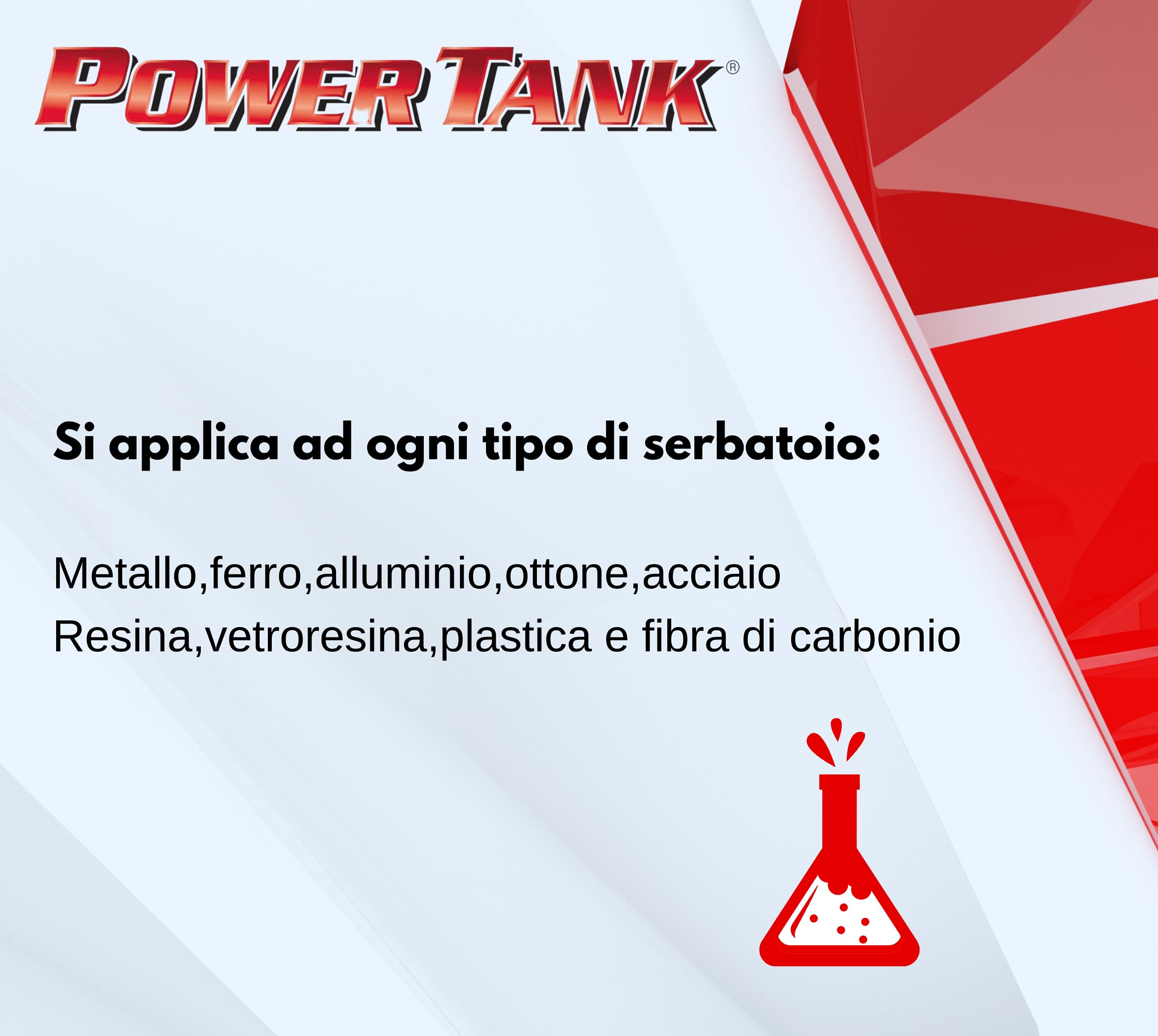 POWER TANK Trattamento Serbatoio Moto Auto (100/120 Litri) Kit Very Big 2,5 kg per Interno Serbatoi Benzina Diesel Gasolio Elimina la Ruggine Ripara Protegge Arrugginito Vespa d'Epoca con Antiruggine