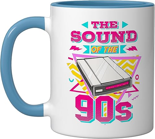 Miniatura 7 de 90s Nostalgia Retro 90s Dial Up Internet Vintage Ceramic Mug, Pink/White