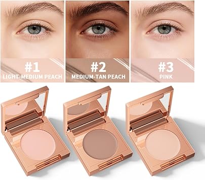 Colored Clay CC Under Eye Corrector & Brightener, Hydrating Under Eye Concealer for Dark Circles, Colour Corrector Dark Circles, Lightweight Smoothing Full Coverage Formula, 02 Medium-Tan Peach