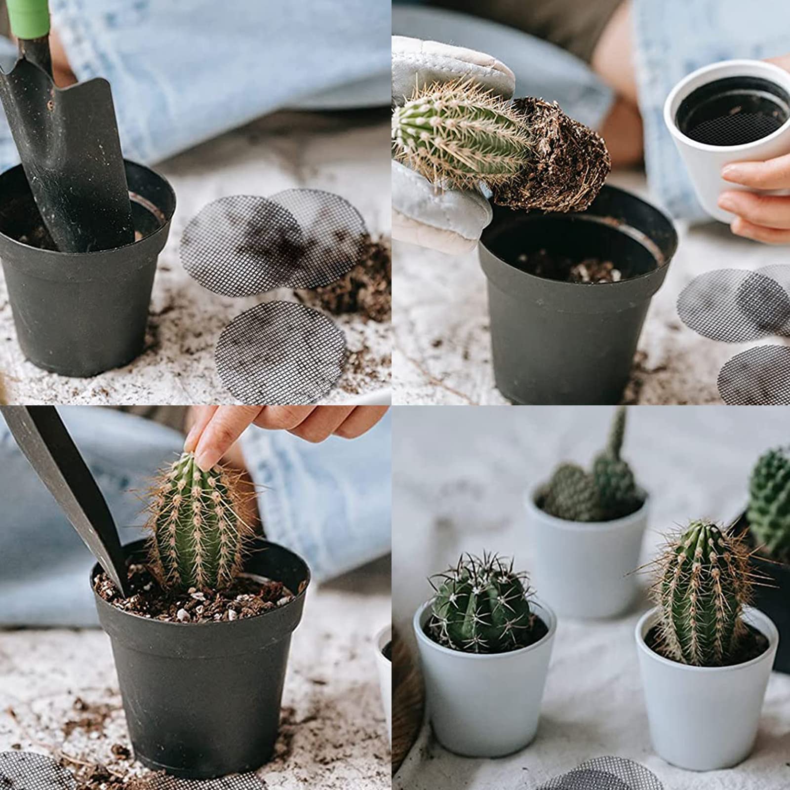 Tapis De Pot De Fleur 10 Pièces Jardinage Pot De Fleur Trou Maille