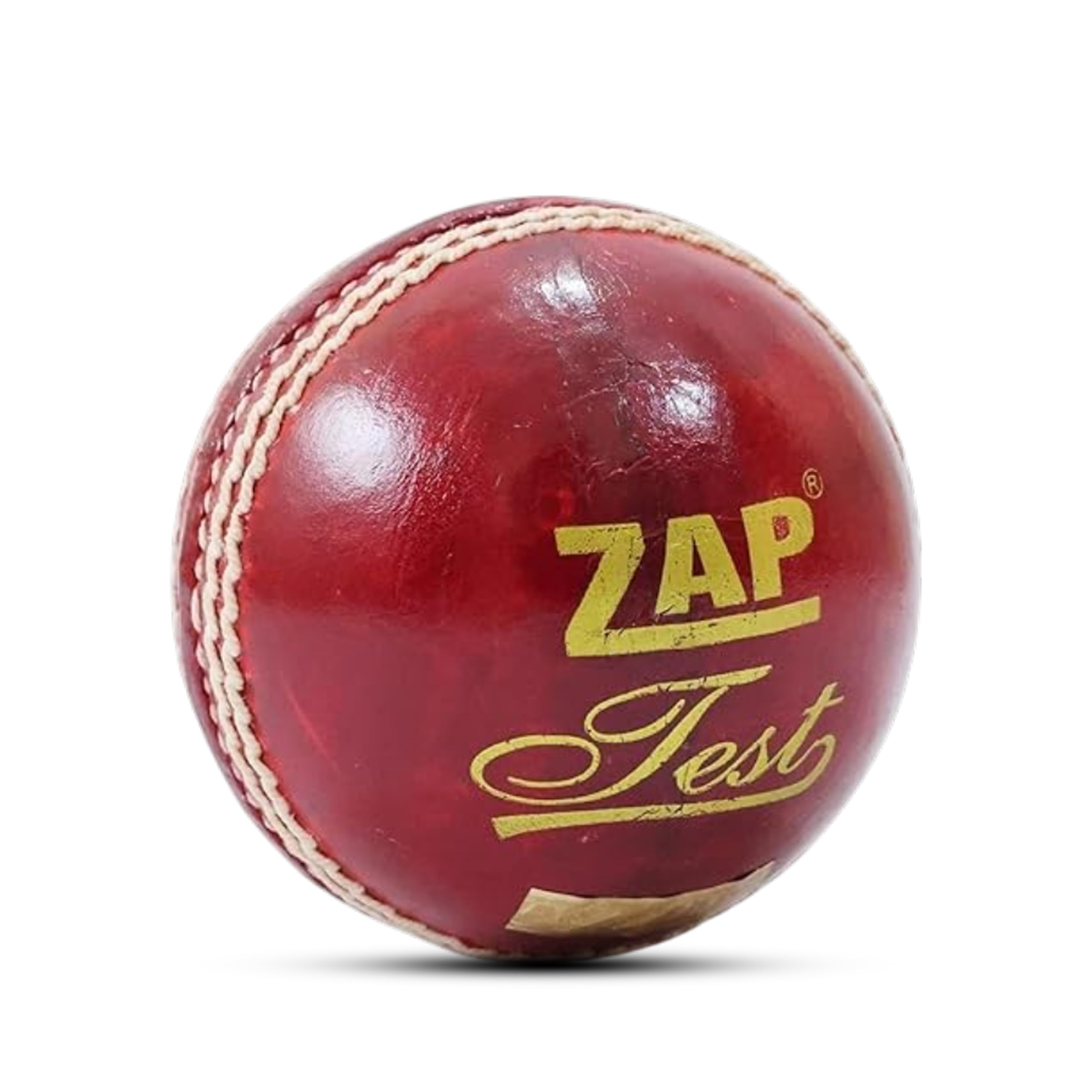 Zap Test Cricket Leather Ball -30 Overs Guarantee Red (1 Pcs), ICC Approved Hand-Stitched Waterproof Real Leather Ball.-image-37