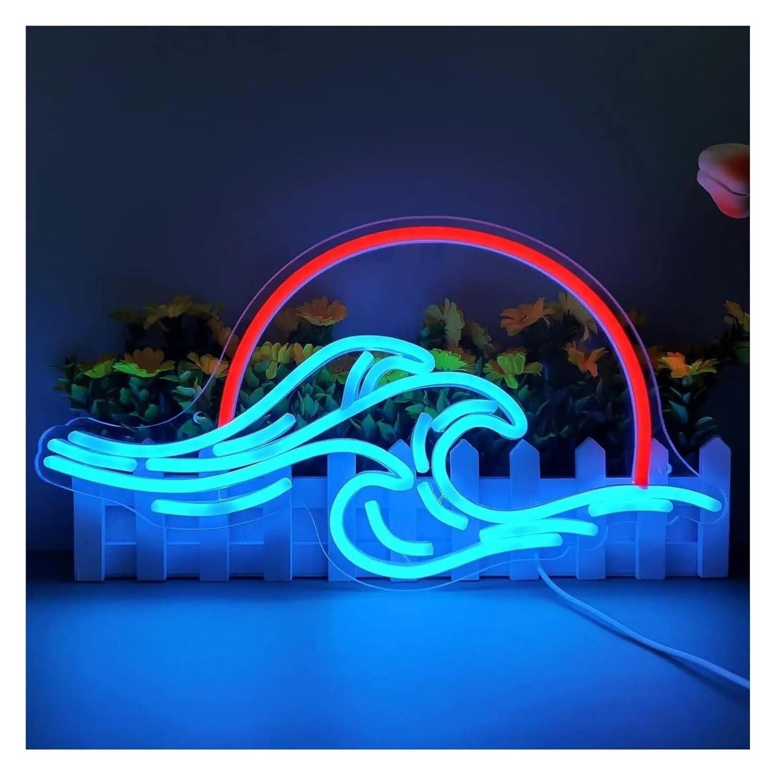Zynther Neon lamp Neon Light Decoration for Sunrise for Wave for neon Signs 41x22.5cm