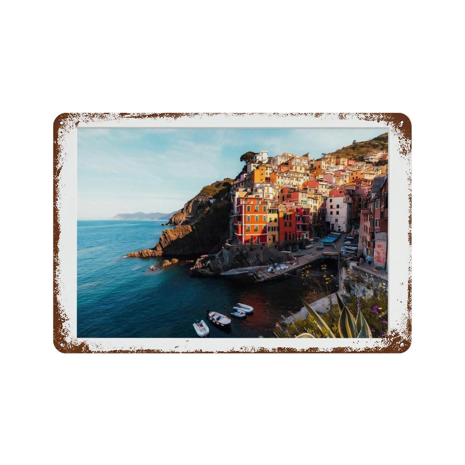 xiaoxiaoshen Amalfi Coast, Photography S Wall Decor Art Metal Tin Poster Modern Home Decor Art Home Bar Shop Decorations Vintage Sign 20x30cm