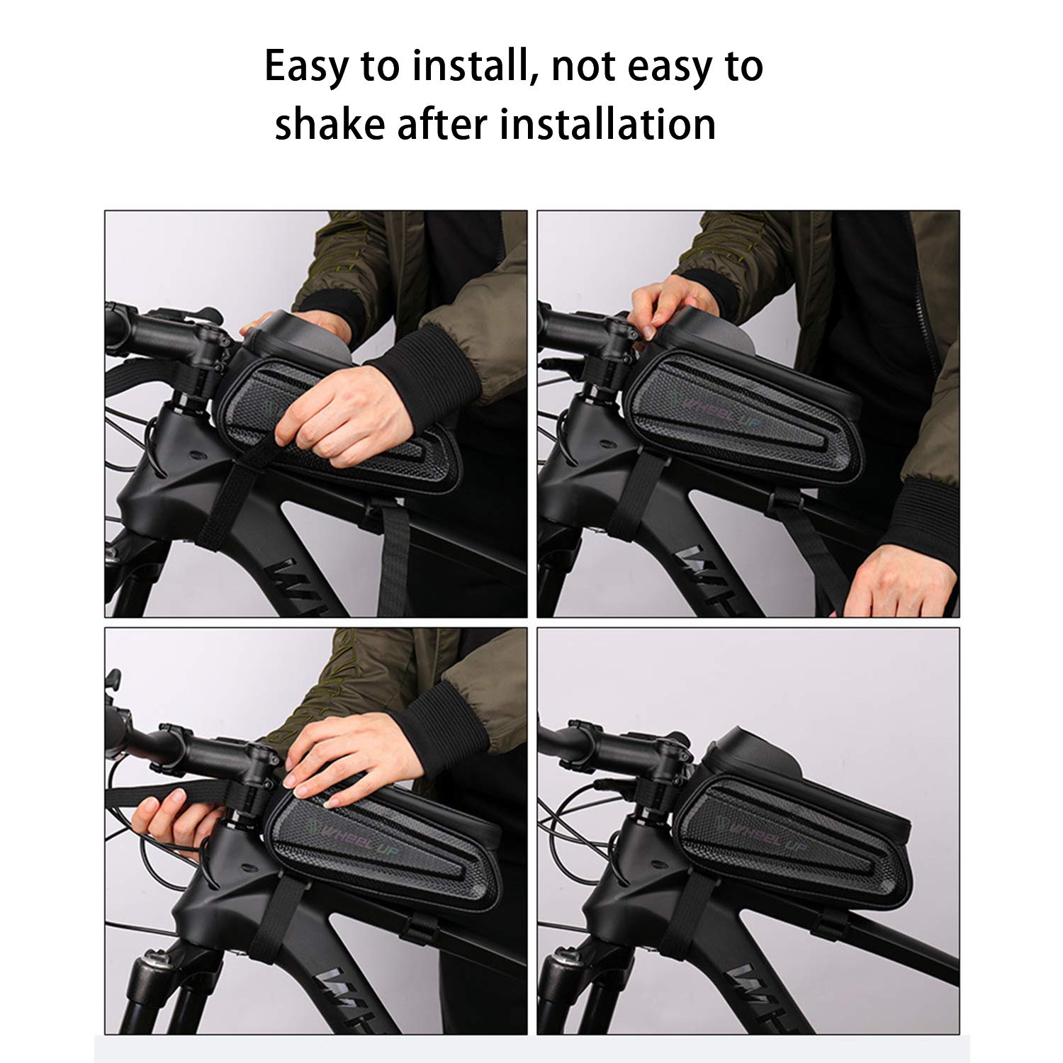 Sacoche de Cadre de vélo Sacoche de Cadre 7 Pouces, Sacoche de Guidon, étui étanche pour téléphone Portable pour Smartphones avec écran Tactile Sensible pour VTT, vélos de Course