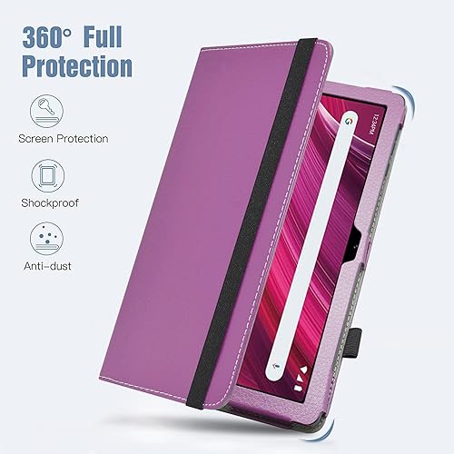 Miniatura 6 de Bige Funda giratoria para BLU M10L Plus, soporte giratorio de 360 grados con bonita cubierta de patrón para BLU M10L Plus 10.1 pulgadas (no