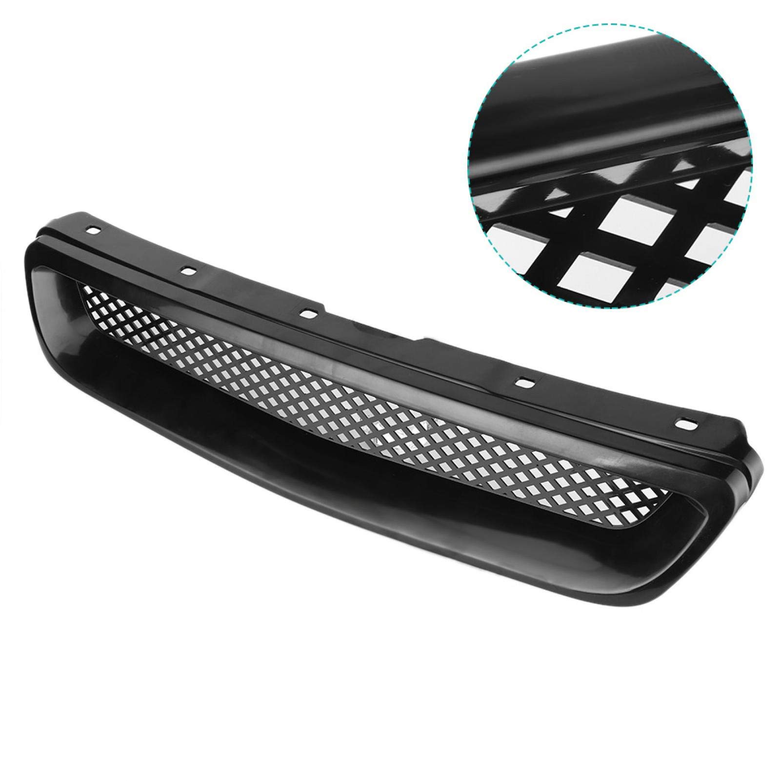 Qiilu Radiator Grille Air Flow Inlet Mesh Fit for Civic 96-98 JDM 