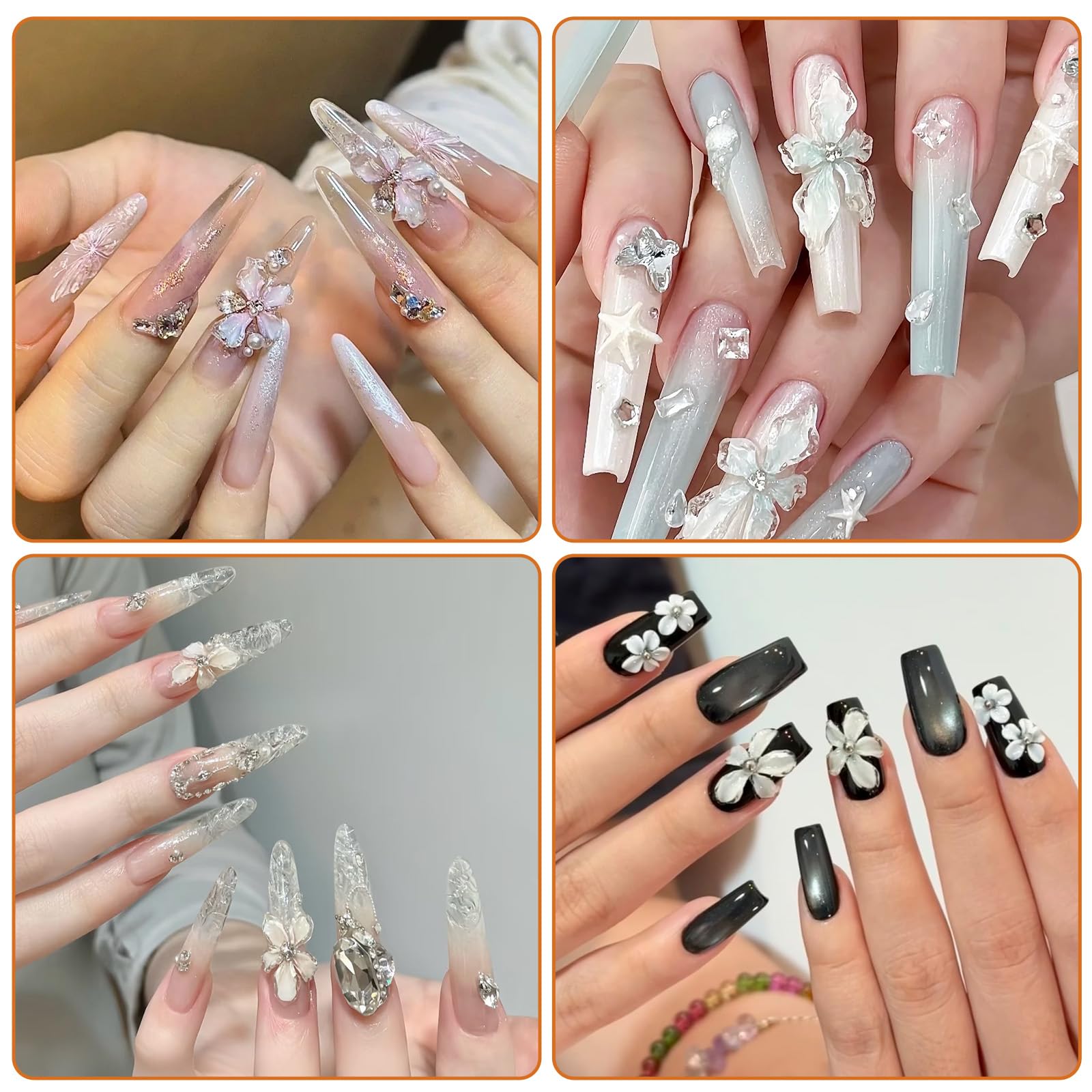 3 SZTUK 3D Kwiaty Nail Formy Silikonowe Flowe Nail Art Formy Rzeźba Szablon Wiosna Lato Kwiatowy Paznokcie Forma Projekt DIY Kwiat Charms Na Akcesoria Narzędzia Silikonowe Sztuka