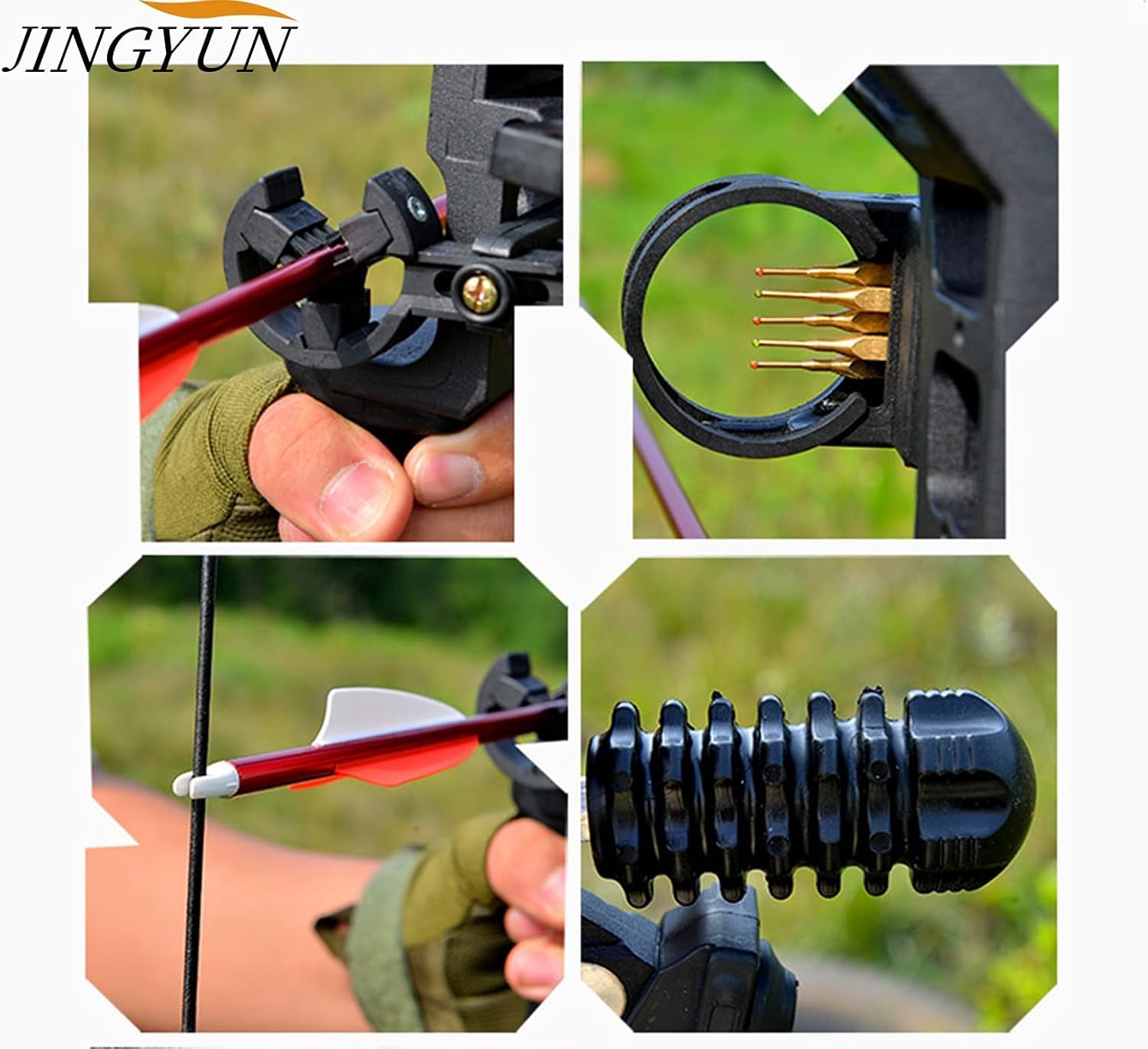 Knixxo Archery 51" Takedown Recurve Bow and Arrows Set for Adults,Right Hand Practice Kit with 6pcs Real Feather Carbon Arrows for Beginner