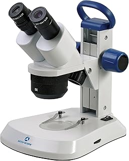 Accu-Scope Stereo Microscope EXS-210-123 - 10X/20X/30X Fixed Magnifications - 3 Way Cordless LED Illumination - Dissecting Microscope for Science, Gemology/Jewelry, Hobbyists