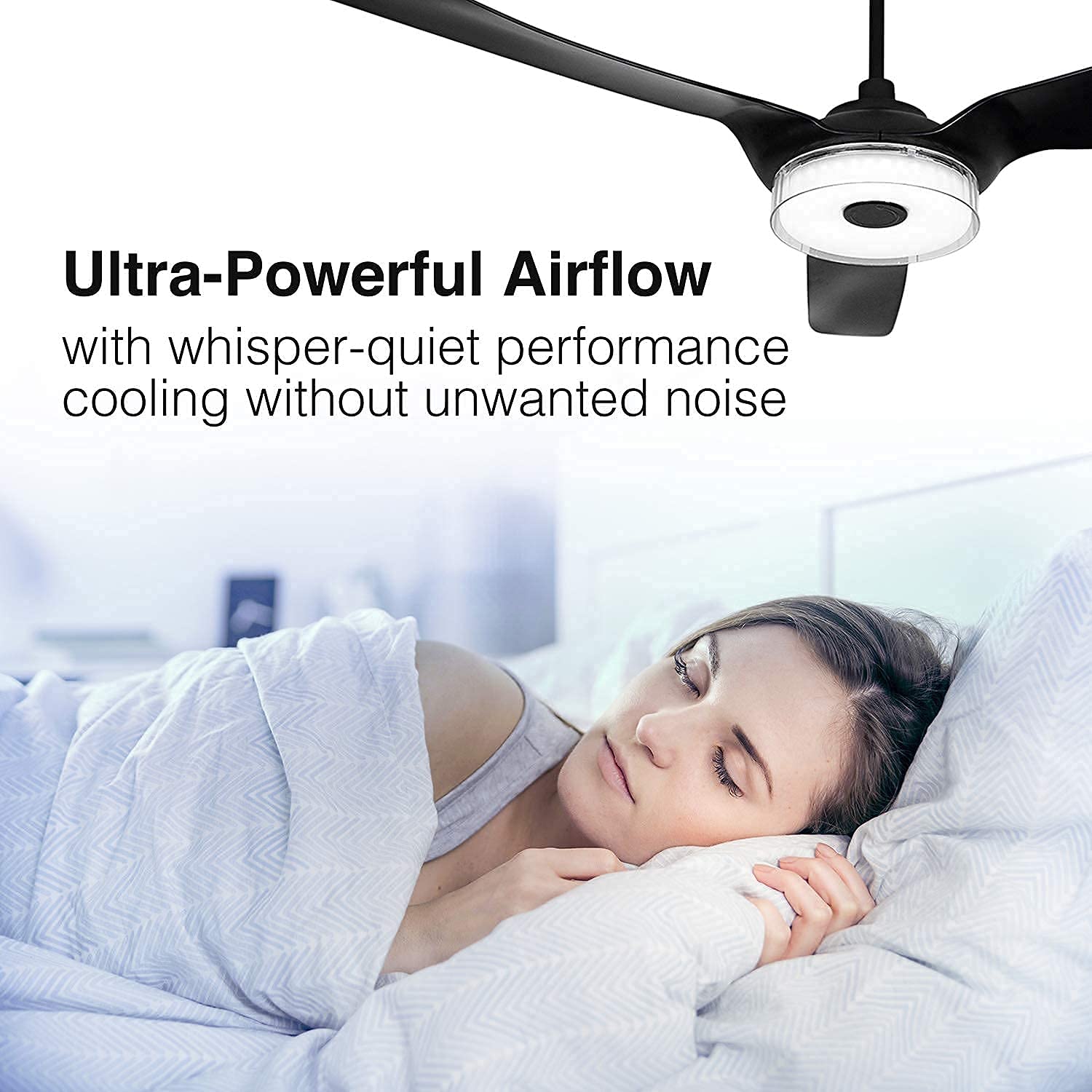 Trifecte 60 Inch Indoor&Outdoor Ceiling Fan with Light and Remote