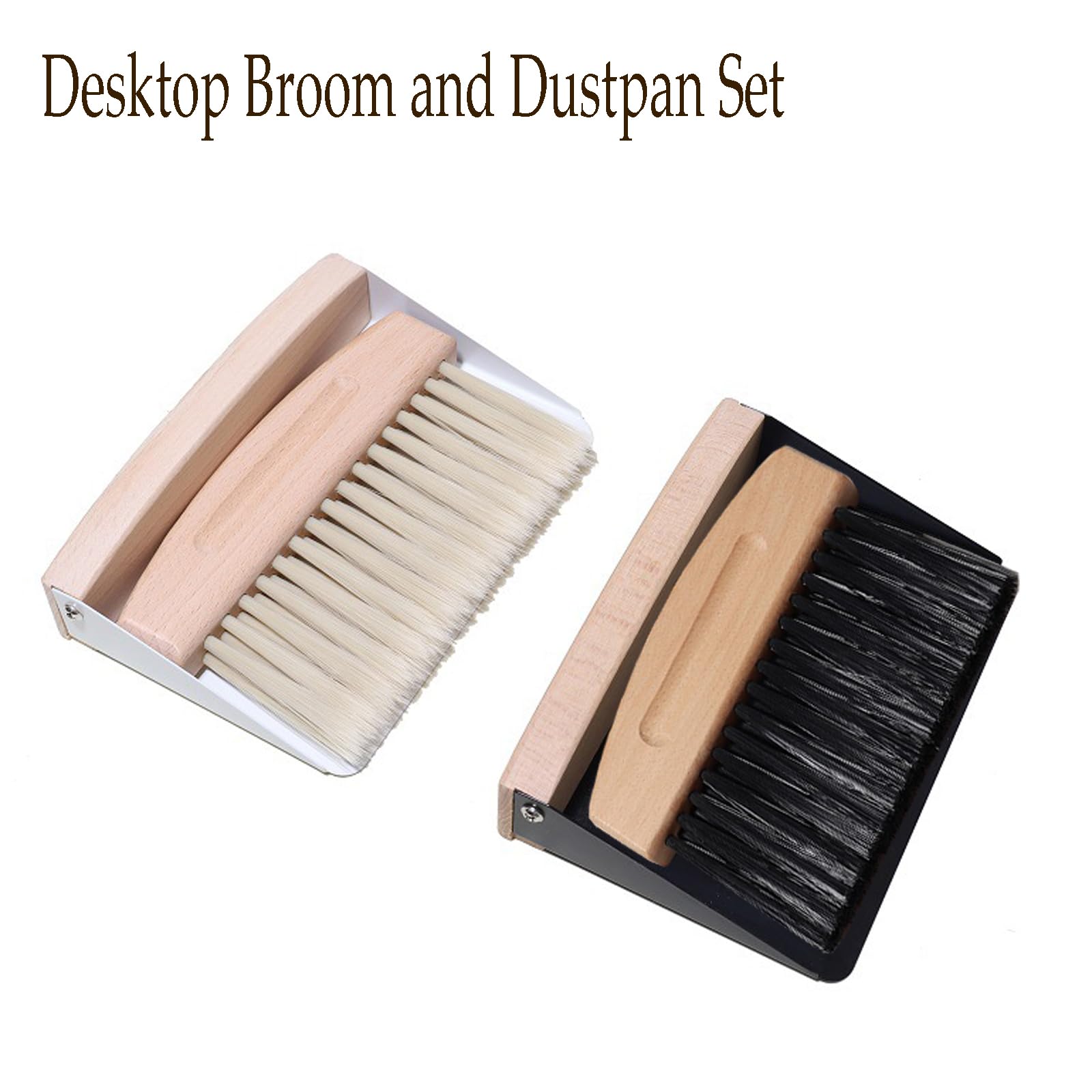 BSMstone Mini Broom And Dustpan Set Small Metal Dustpan And Brush Set Hand Whisk Broom For Home Office Desktop Sofa Pet Care Household Cleaning (sisal - View #8