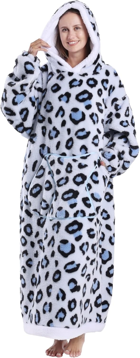 Huahomehui ZXIMU Blanket Hoodie, Wearable Blanket Extra Long Hoodie Blanket for Women Comfy Snugaies for women.
