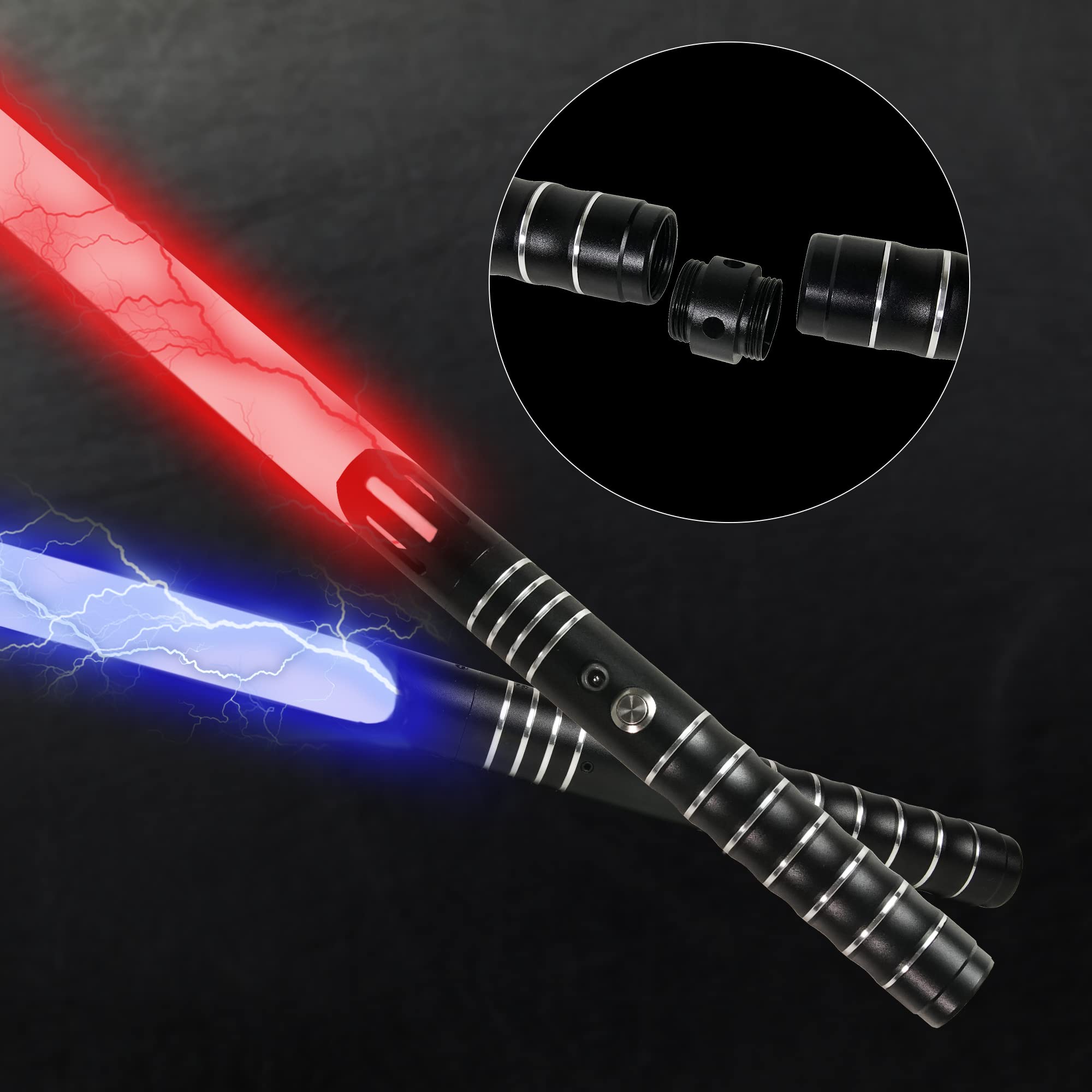 Lightsaber 2 Pack Heavy Dueling Metal Hilt Light Sabers for Adults and