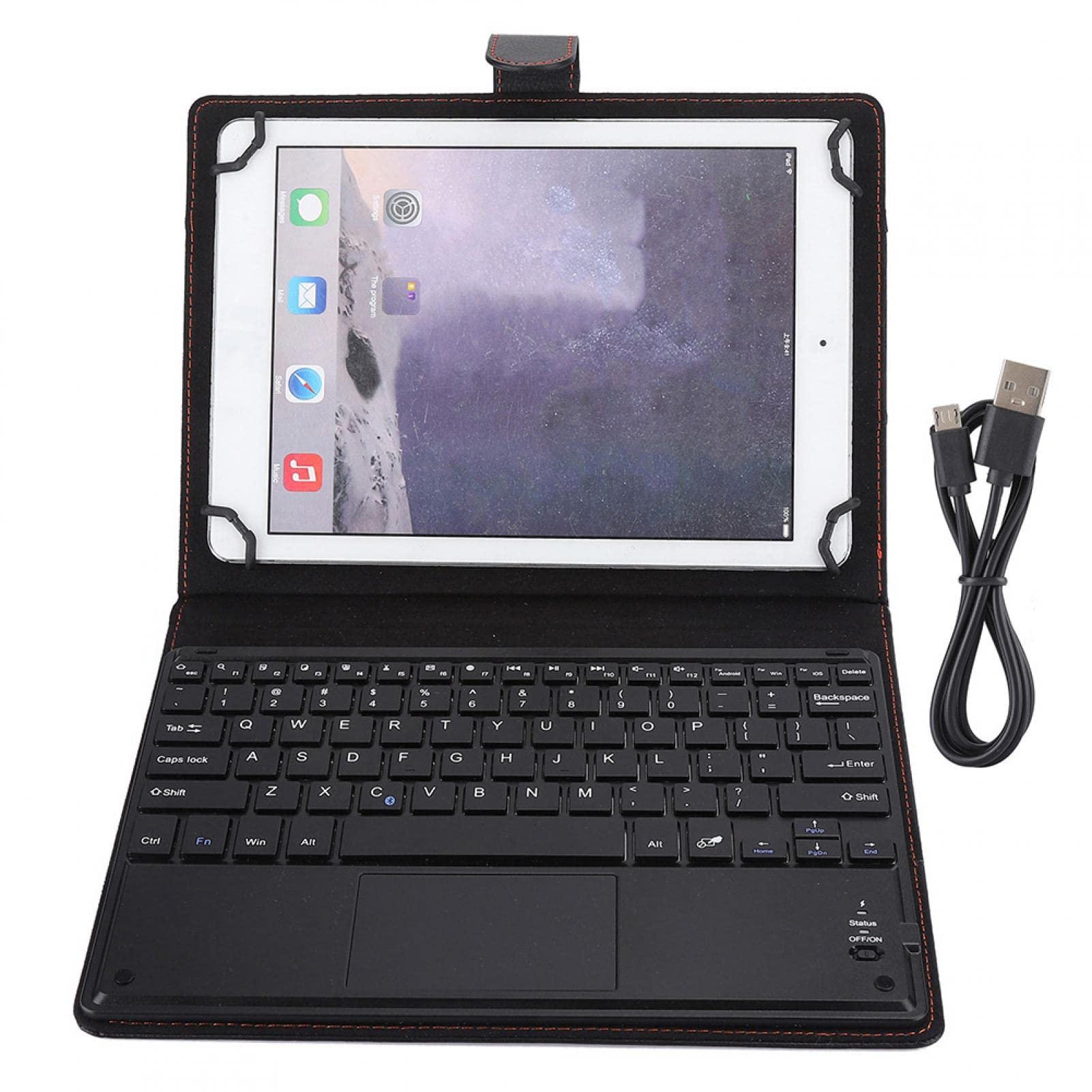 Tastiera Portatile, Tastiera Bluetooth Portatile, Tastiera Bluetooth Ultrasottile, Tastiera touchpad Bluetooth funzionante da 100 Ore con Custodia Protettiva per Tablet PC da 9,7-10 Pollici