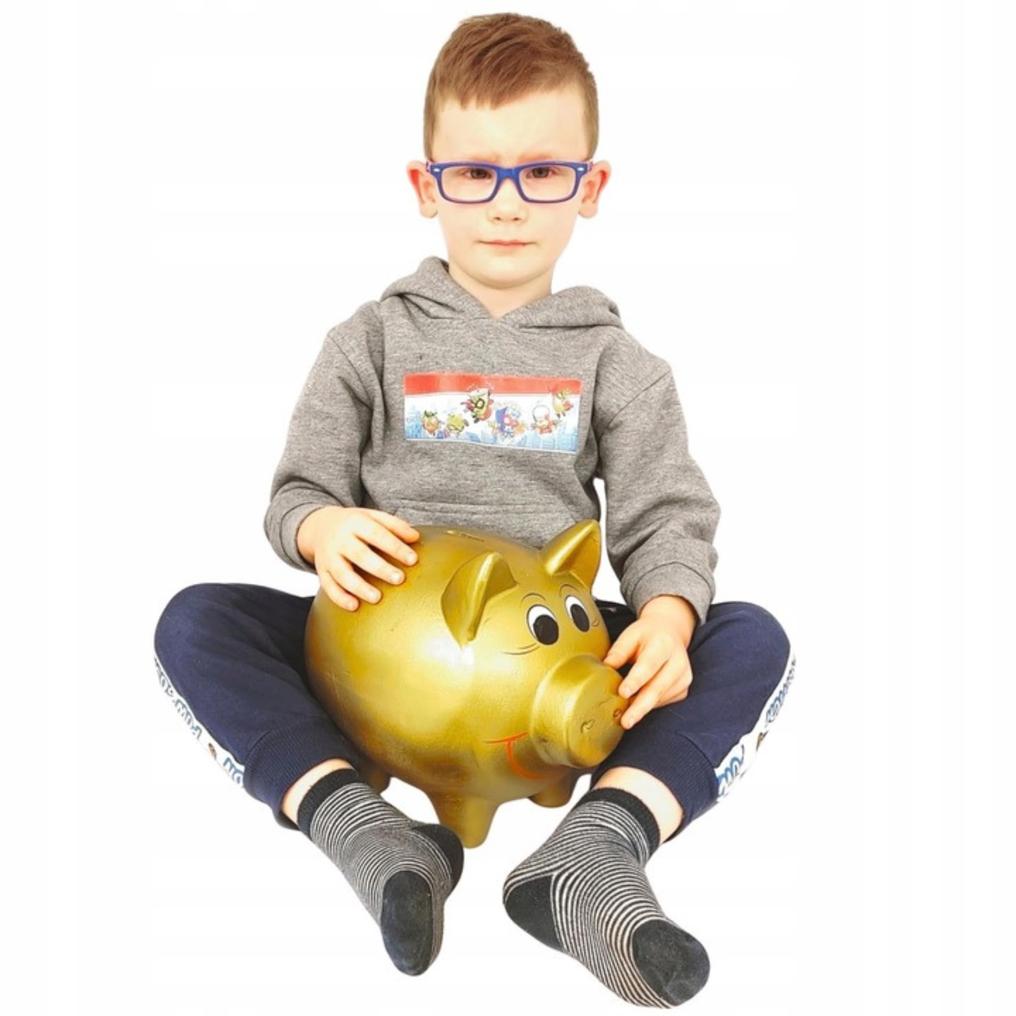 XXL Keramik Sparschwein handbemalt Gold – große Spardose ohne Öffnung zum Zerbrechen – originelle Geldgeschenk Idee für Erwachsene & Kinder, Hochzeit, Geburtstag, Kommunion, Konfirmation, Sparbüchse