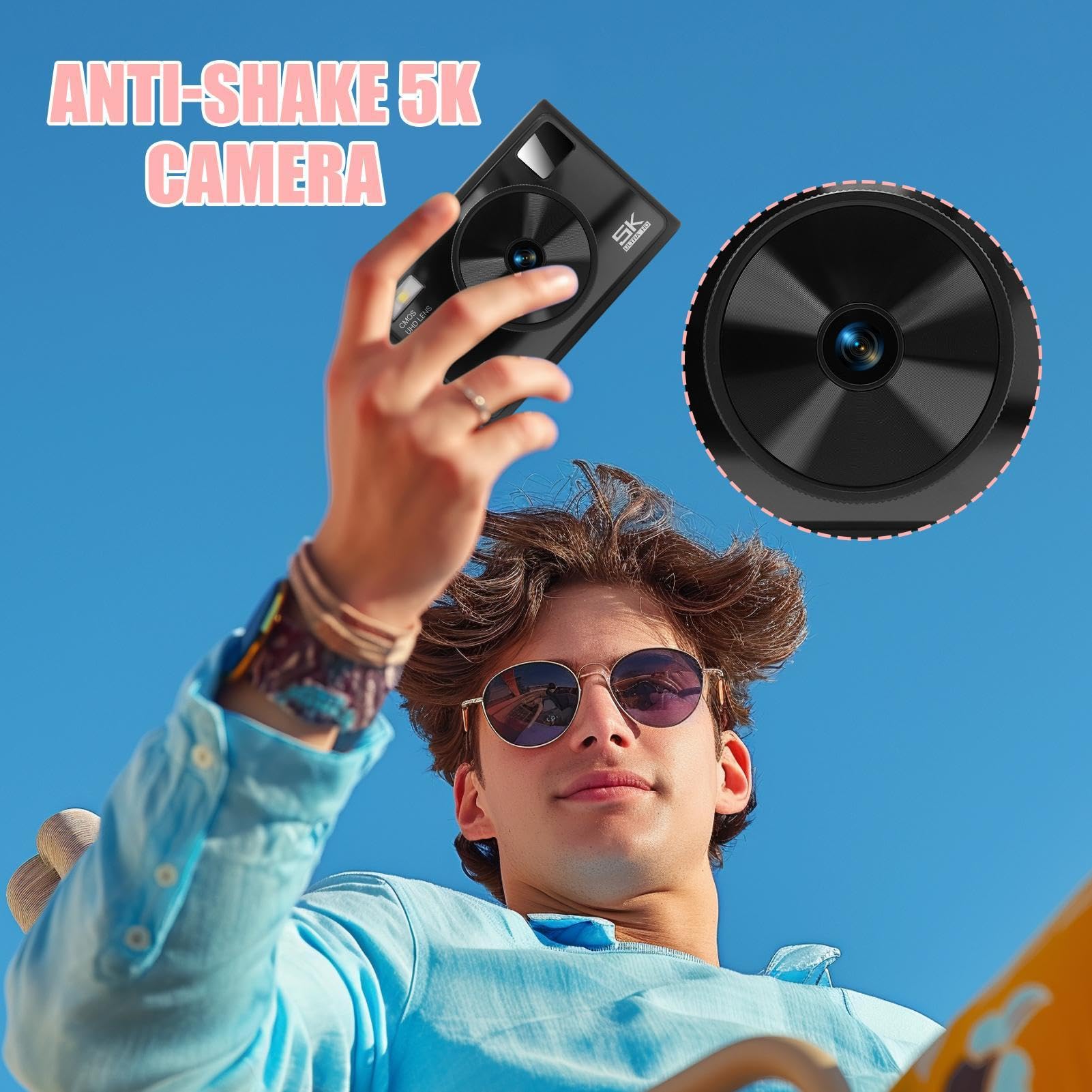 Aparat lustrzany, aparat cyfrowy podróżny Przenośny aparat cyfrowy | Fotografica Supplies, 72MP Vlogging Urządzenia, narzędzie do robienia fotografii, akcesoria fotograficzne dla dorosłych