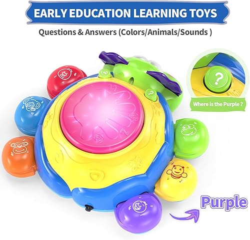 Miniatura 3 de Yerloa Juguetes para gatear para bebés de 6 a 12 meses, juguetes educativos musicales iluminados para niños de 0-3-6 7 8 9 10 12 a 18 meses,