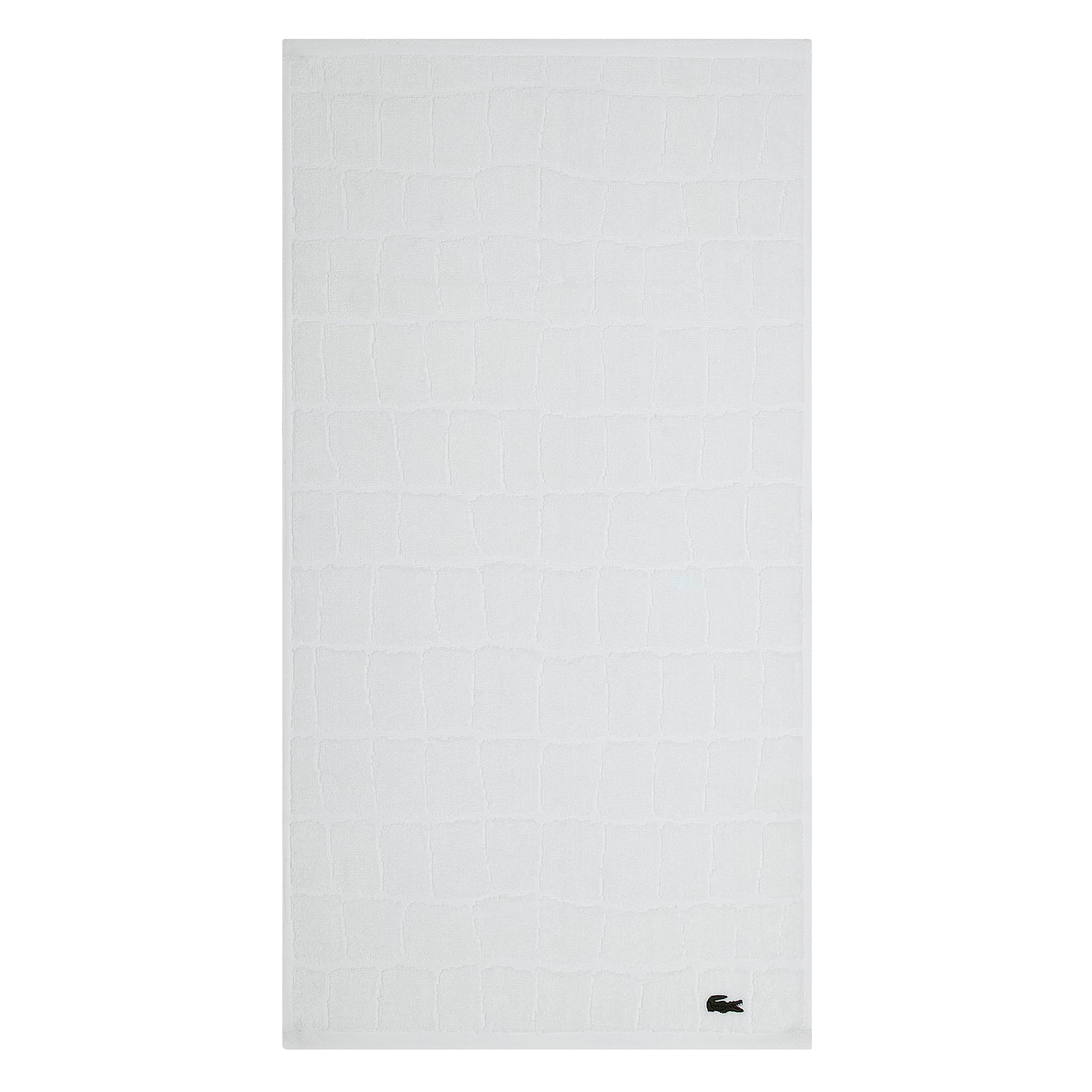 Amazon｜Lacoste クロコスケール 綿100% バスタオル ホワイト 40.6 cm