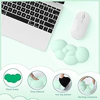 Vista 5 de ATTACK SHARK Cloud - Juego de alfombrillas para mouse y teclado para juegos (31.3 x 11.6 pulgadas), XXL grande, soporte de muñeca de gel, espuma