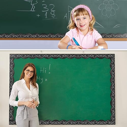 Miniatura 7 de Geyee 60 tableros de anuncios para el aula, bordes de pizarra, decoración de aula, pósteres escolares, exhibiciones escolares, profesores,