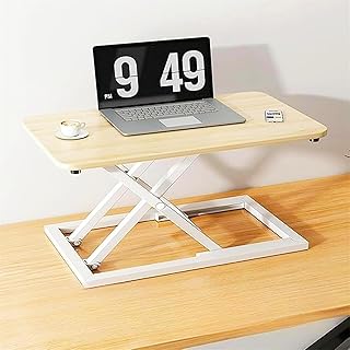 ZanPol Standing Desk, Tabletop, Elevating Desk, Table, Folding Lift Table, PC Desk, PC Stand, Adjustable Height, Elevating Table for Computers, Sitting Position, Load Capacity 66.1 lbs 30 kg