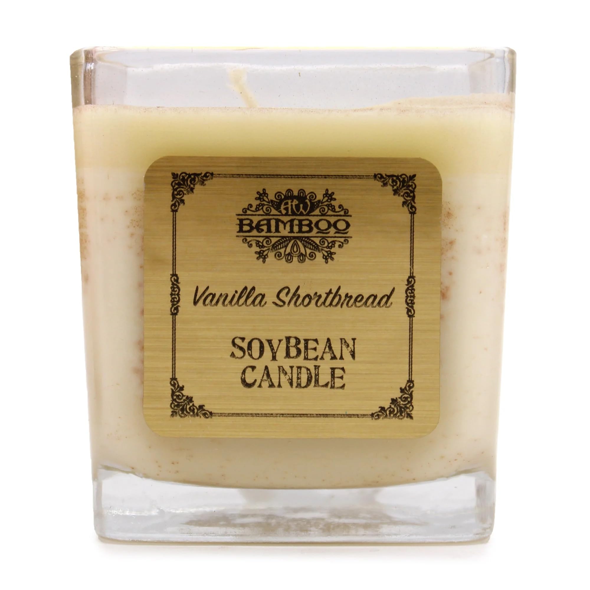 A & W Soy Wax Candles, Yellow, 7 x 7 x 7.5 cm