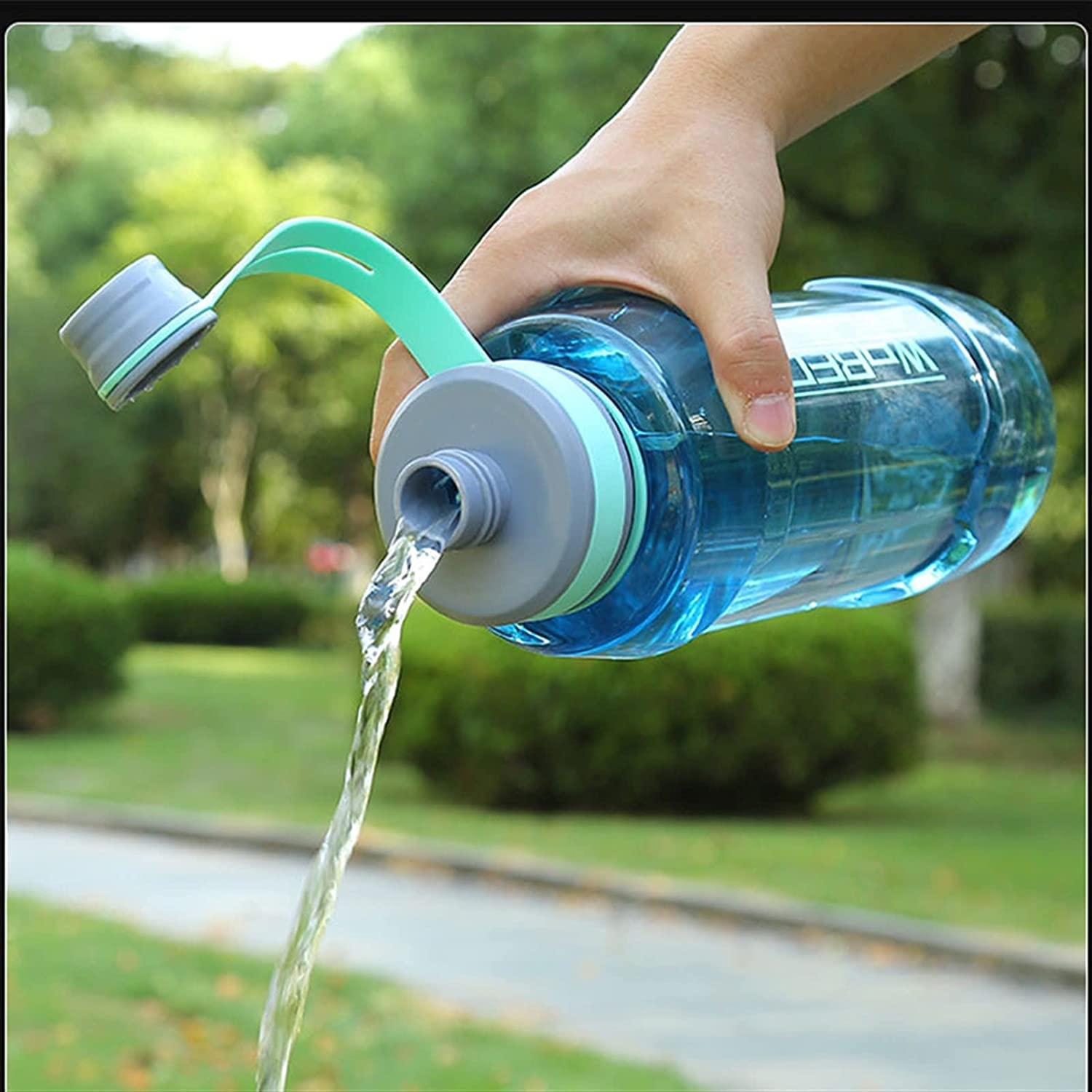 Gourde Portable Space Cups sans BPA, étanche, 1800 ML, idéale pour Le Sport, Le Fitness et Les Voyages en extérieur.